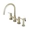 Kingston Brass Concord 2-Handle Bridge Kitchen Faucet W/Brass Side Sprayer, Nickel KS8278DLBS - alternate 1